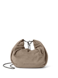 Brunello Cucinelli Suede Brioche Hobo bag