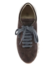 Brunello Cucinelli Suede runners with shiny tab - Img 2