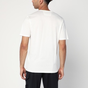 C.P. Company White cotton T-shirt with logo patch - Img 2