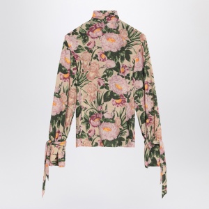 Chloé Turtleneck jersey wool sweater with floral print - Img 2