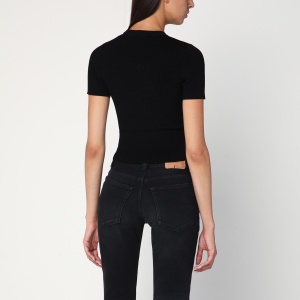 Diesel Black ribbed short-sleeve M-Valari sweater - Img 2
