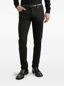 Dolce & Gabbana five pockets logo plaque Denim cotton jeans - Img 2