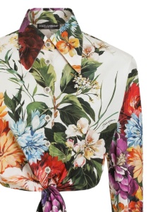 Dolce & Gabbana Floral print poplin shirt - Img 2