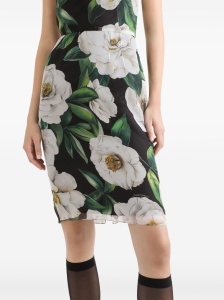 Dolce & Gabbana Gardenia-print chiffon midi dress - Img 2