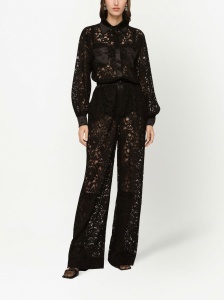 Dolce & Gabbana lace-trim long-sleeve jumpsuit - Img 4