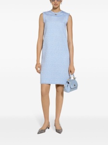 Dolce & Gabbana Sleeveless raschel tweed dress with DG logo - Img 4