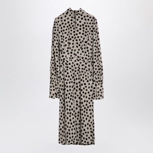 Dries Van Noten Écru polka dot dress with bow - Img 2
