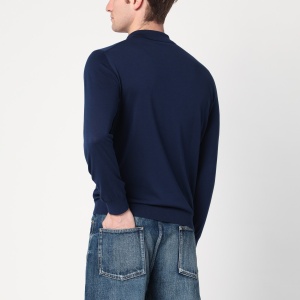 Drumohr Blue cotton polo shirt - Img 2