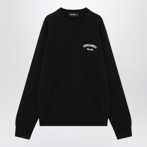 Dsquared2 Black cotton sweatshirt with logo