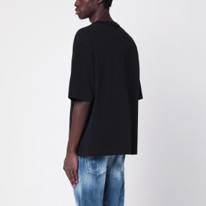 Dsquared2 Black cotton T-shirt with logo - Img 2