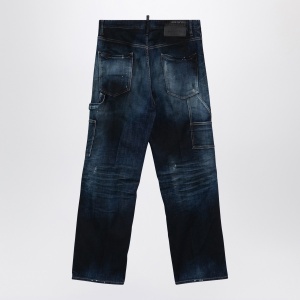 Dsquared2 Navy blue jeans in washed denim - Img 2