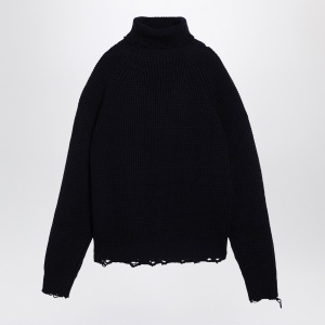 Dsquared2 Navy blue turtleneck sweater in wool - Img 2
