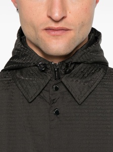 Emporio Armani Blouson with internal nylon bib jacquard all-over lettering - Img 4