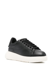 EMPORIO ARMANI EXCLUSIVE Emporio Armani Tumbled leather sneakers - Img 2