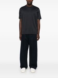 Emporio Armani jersey T-shirt with all-over flocked logo lettering - Img 3