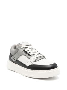 Emporio Armani Leather and mesh sneakers with contrasting details - Img 2