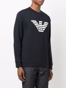 Emporio Armani Modal blend sweatshirt with logo print - Img 3