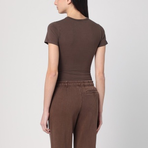 Entire Studios Brown cropped T-shirt in cotton - Img 2