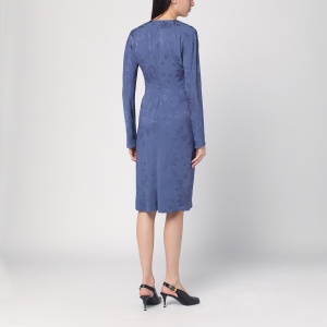 ETRO Jacquard-effect dress in cornflower blue - Img 2