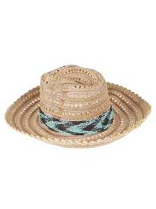 Exquisite J Raffia sombrero hat - Img 2