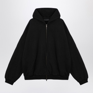 Fear of God Essentials Black zip sweatshirt with logo