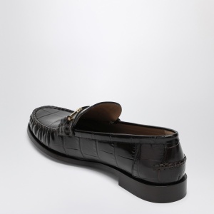 Ferragamo Dark Brown Moccasin new Vara chain - Img 2
