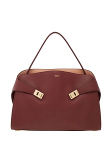 Ferragamo Hug soft two-tone shoulder bag (M)