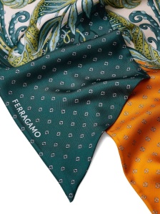 Ferragamo Madras print silk bandeau - Img 2