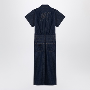GANNI Blue midi dress in organic denim - Img 2