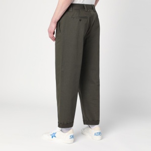Golden Goose Dark green cotton-blend trousers - Img 2