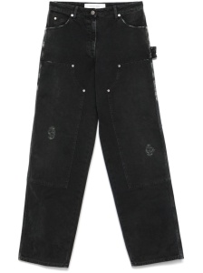 Golden Goose jeans with distressed effect and front patches