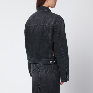 HAIKURE Black washed-effect Renee denim jacket - Img 2