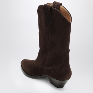 ISABEL MARANT Duerto Chocolate cowboy boots in suede - Img 2