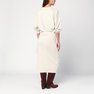 ISABEL MARANT Étoile Écru Sandrina dress with waist knot - Img 2