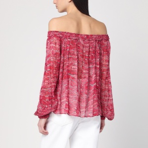 ISABEL MARANT Étoile Top red Vutti with print - Img 2