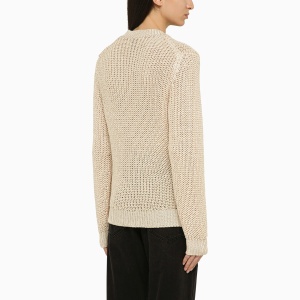 ISABEL MARANT Recycled polyester ecru crew-neck jumper - Img 2