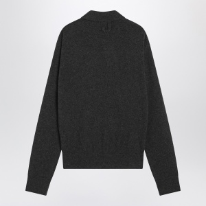 JACQUEMUS Dark grey wool and cashmere cardigan - Img 2