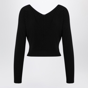 JACQUEMUS La Maille Pralu Longue black cardigan - Img 2