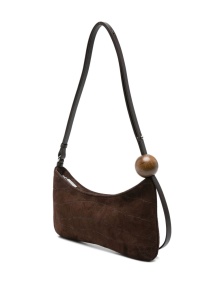 JACQUEMUS Le Bisou Perle crocodile-effect suede shoulder bag - Img 3