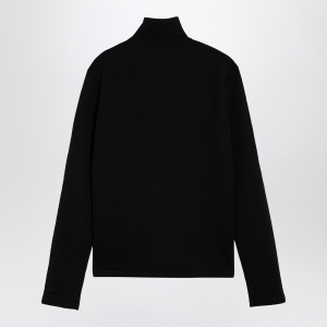 Jil Sander Black turtleneck sweater with logo patch - Img 2