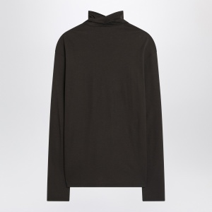 LEMAIRE Brown turtleneck with integrated scarf - Img 2