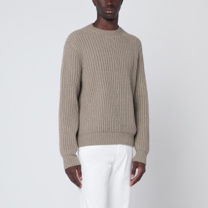 Loro Piana Beige mélange cashmere sweater