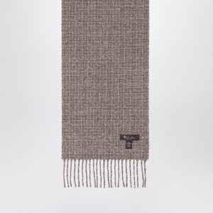Loro Piana Moulin scarf in brown tweed - Img 2