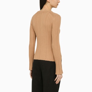 LouLou De Saison Beige silk blend crew-neck sweater - Img 2
