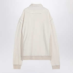 Maison Margiela Distressed-effect ecru sweatshirt - Img 2