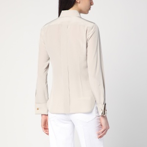 Max Mara Beige silk shirt with tie - Img 2