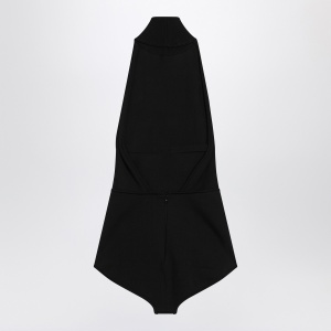 Max Mara Black turtleneck bodysuit in viscose crêpe - Img 2
