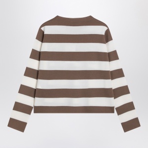 Max Mara Striped wool sweater with embroidery - Img 2
