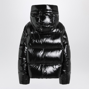 Moncler X Edward Enninful Black shiny nylon hooded down jacket - Img 2