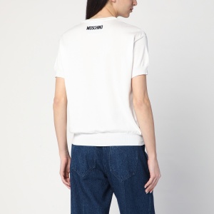 Moschino Get Happy white cotton sweater - Img 2